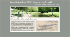 Desktop Screenshot of cedarspringstrout.com